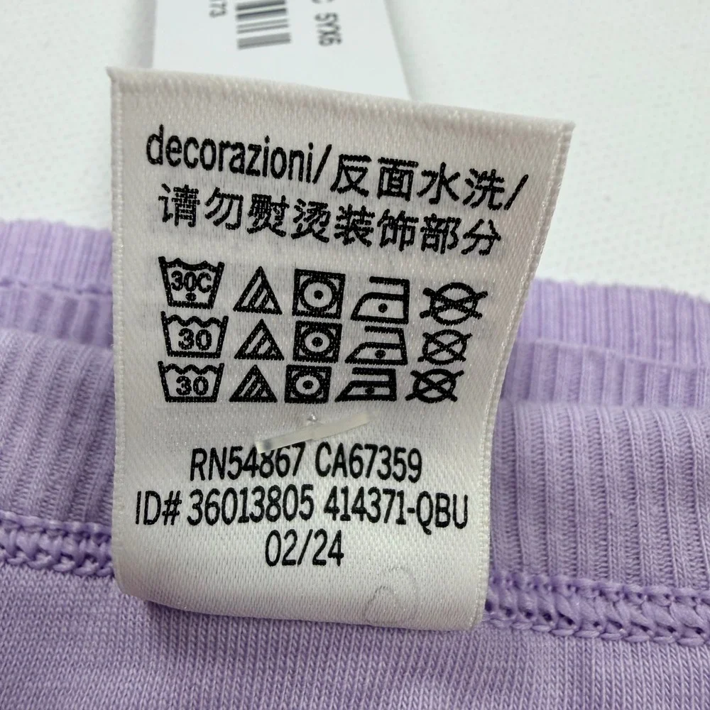 Victoria's Secret PINK Ribbed Shelf Bra Tank Top Women L Purple NEW High Neck - Picture 8 of 9
